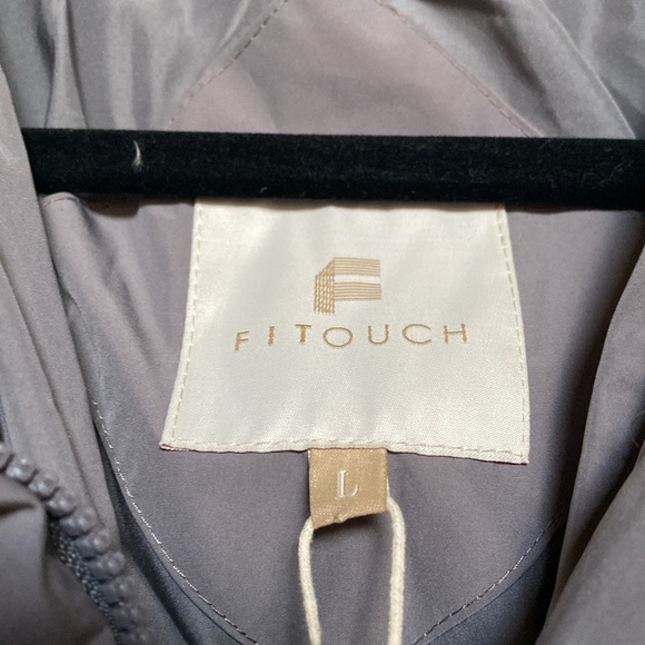 NWT FITOUCH Women's L Down Puffer Jacket Coat Grey Winter ski snow warm Cozy - Picture 8 of 12